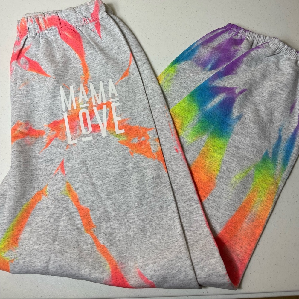 Mama Love Tie Dye Sweatpants size Large NWT